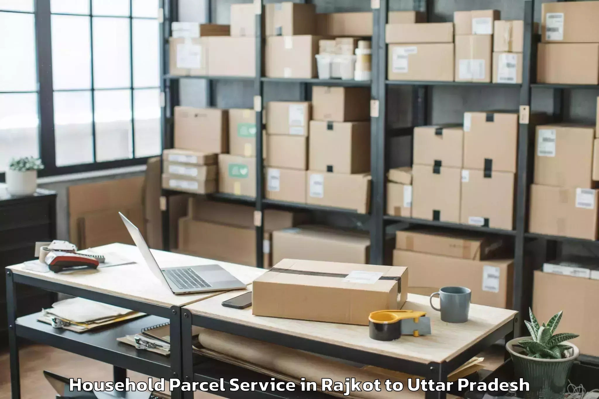 Book Rajkot to Shishgarh Household Parcel Online